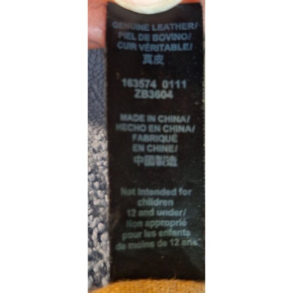 Fossil Tan Leather Shoulder Bag With Grommet Details & Key Charm Boho Cozy - Picture 13 of 14